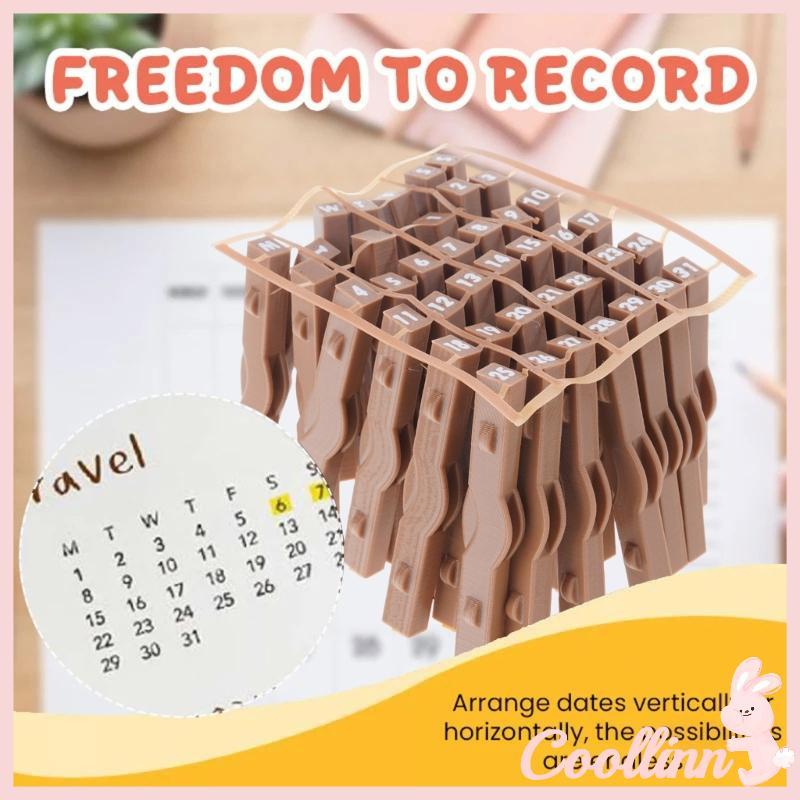 Calendar Date Stamp with Easy Roll Date Adjustment for Office Organization