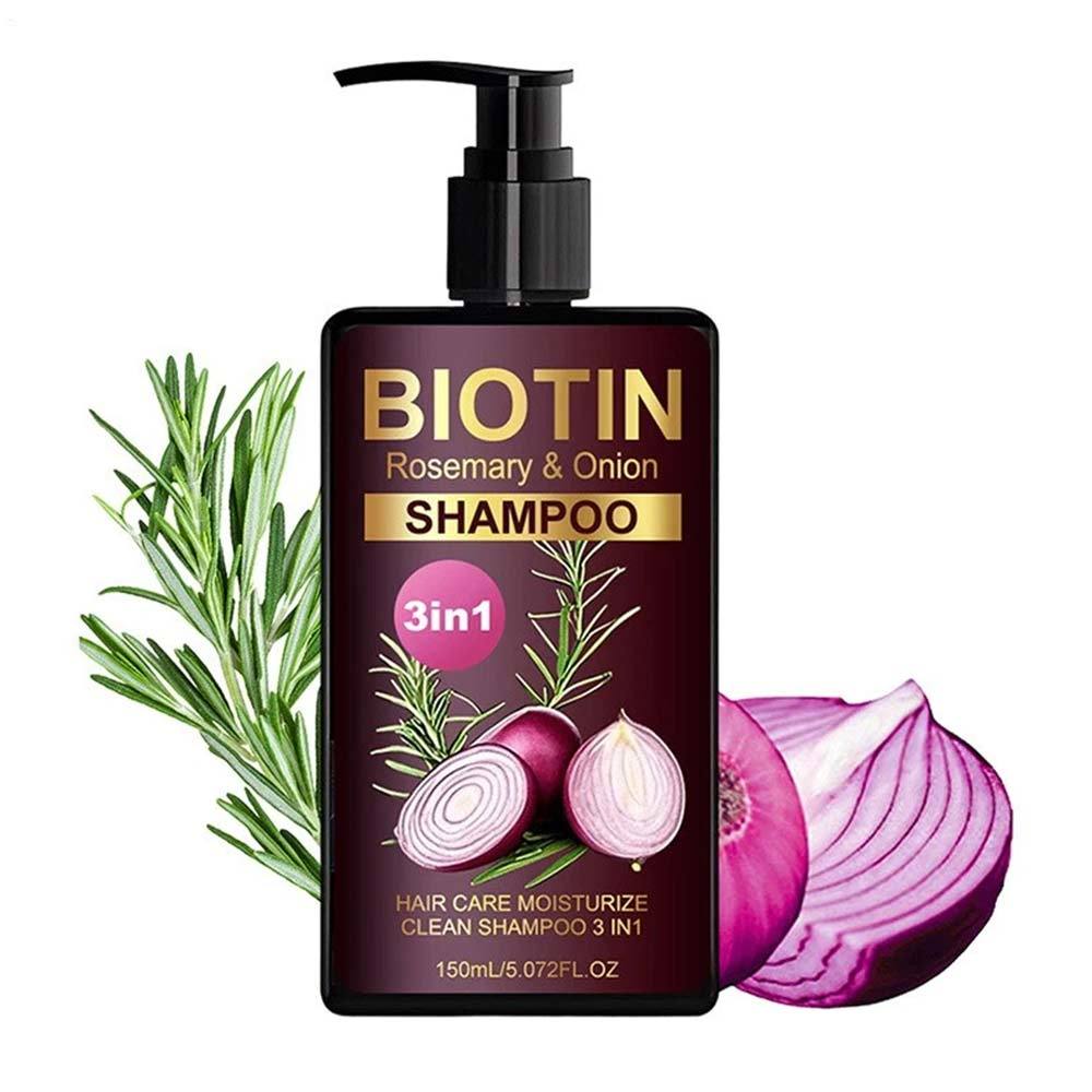 Biotin Rosemary Onion 3-in-1 Shampoo - Stimulates Hair Growth Onion Biotin