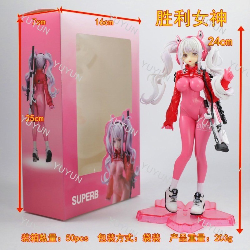 YY Glossy Finish Goddess of Victory NIKKE Alice Hình Toy, Twintails Desktop & PC Case Decor