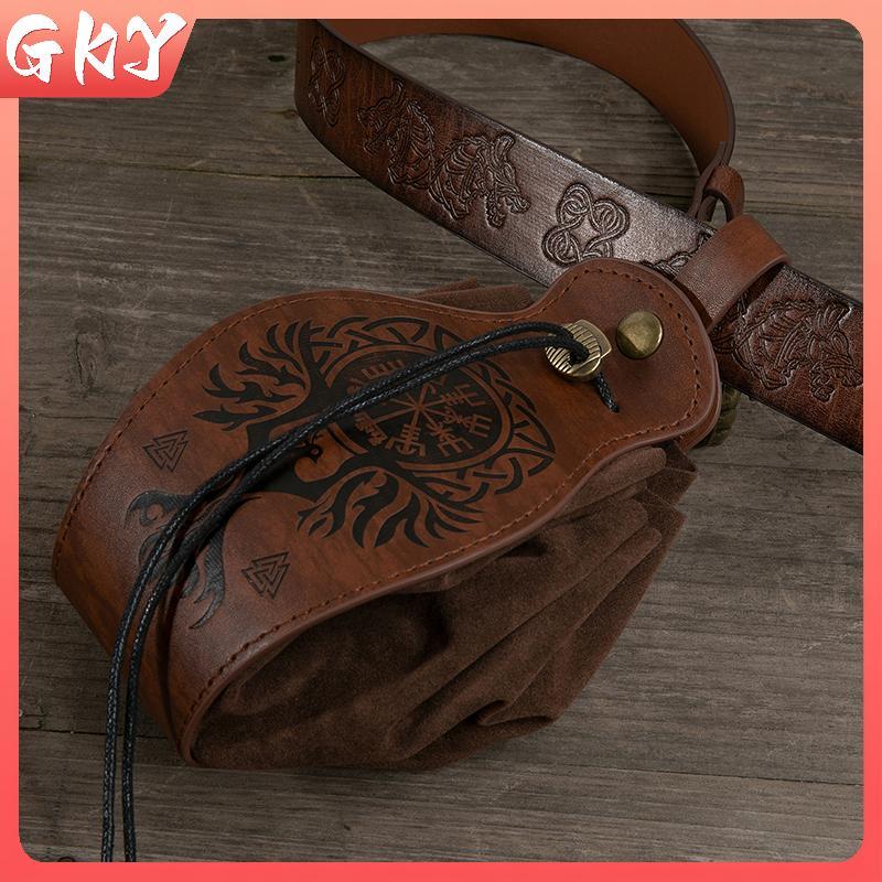 GKY Túi Da PU Cho DND Xúc xắc Trò Chơi Khay Dây Rút Dễ Thương Túi Cho D & D Nhập Vai RPG Ý Tưởng Quà Tặng Ví Đựng Tiền Xu Phụ Kiện Cosplay GKY