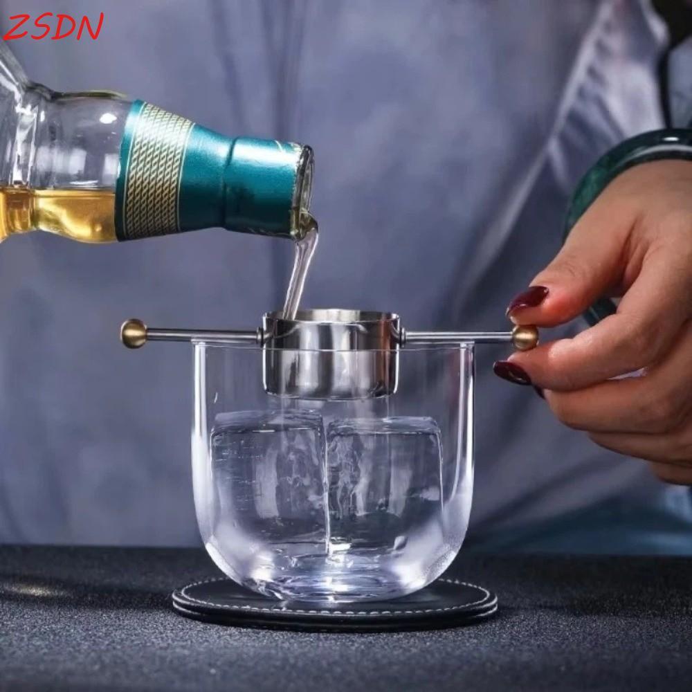 Cốc đo thanh ZSDN, Thanh dài thiết kế hạt đôi Cocktail Jigger, Dụng cụ đo lường quầy bar bằng thép k