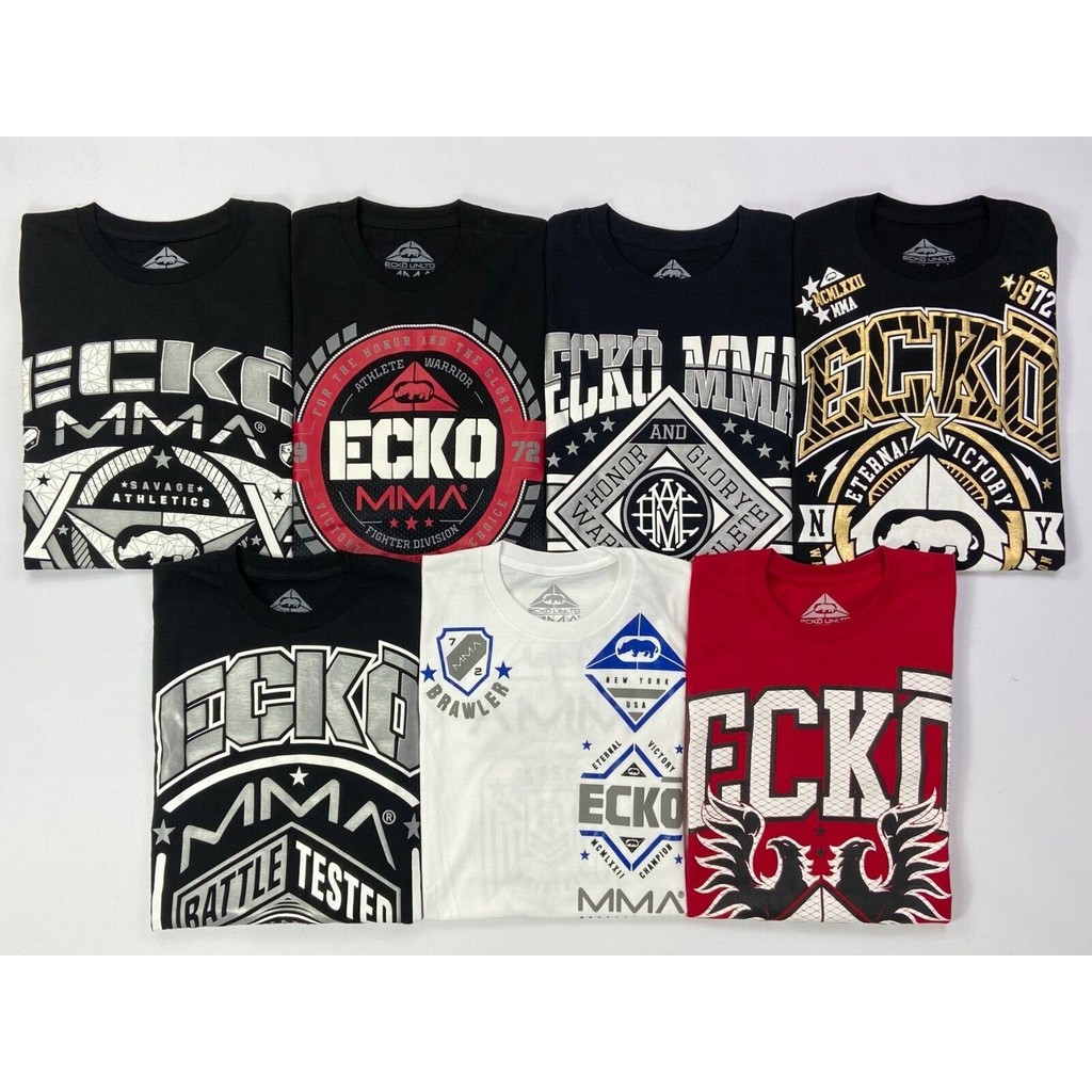 Ecko Unltd - Áo Thun Nam Cotton Oversized Short Sleeves, Phong Cách Retro Punk, Thích Hợp Fan MMA