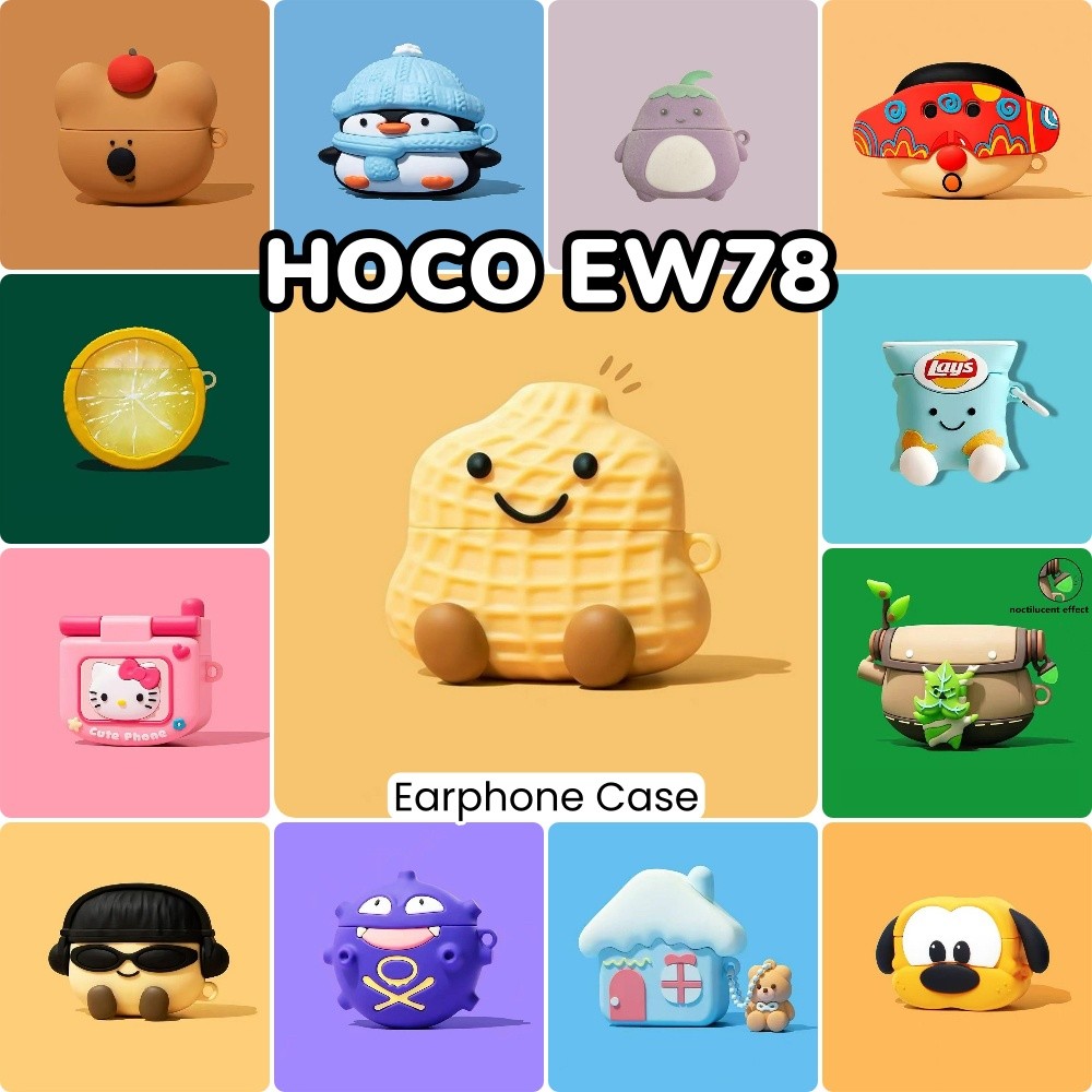 Hàng có sẵnDành Cho Vỏ HOCO EW78 Vỏ Silicon Mềm Vỏ Tai Nghe Hoạt Hình Siêu Mát NO.8