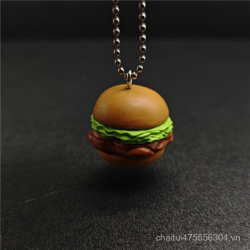 Số lượng lớn BANDAI BANDAI BANDAI Rêu Burger MOS Mini Mô Hình Mô Phỏng Mặt Dây Chuyền Đồ Trang Trí M