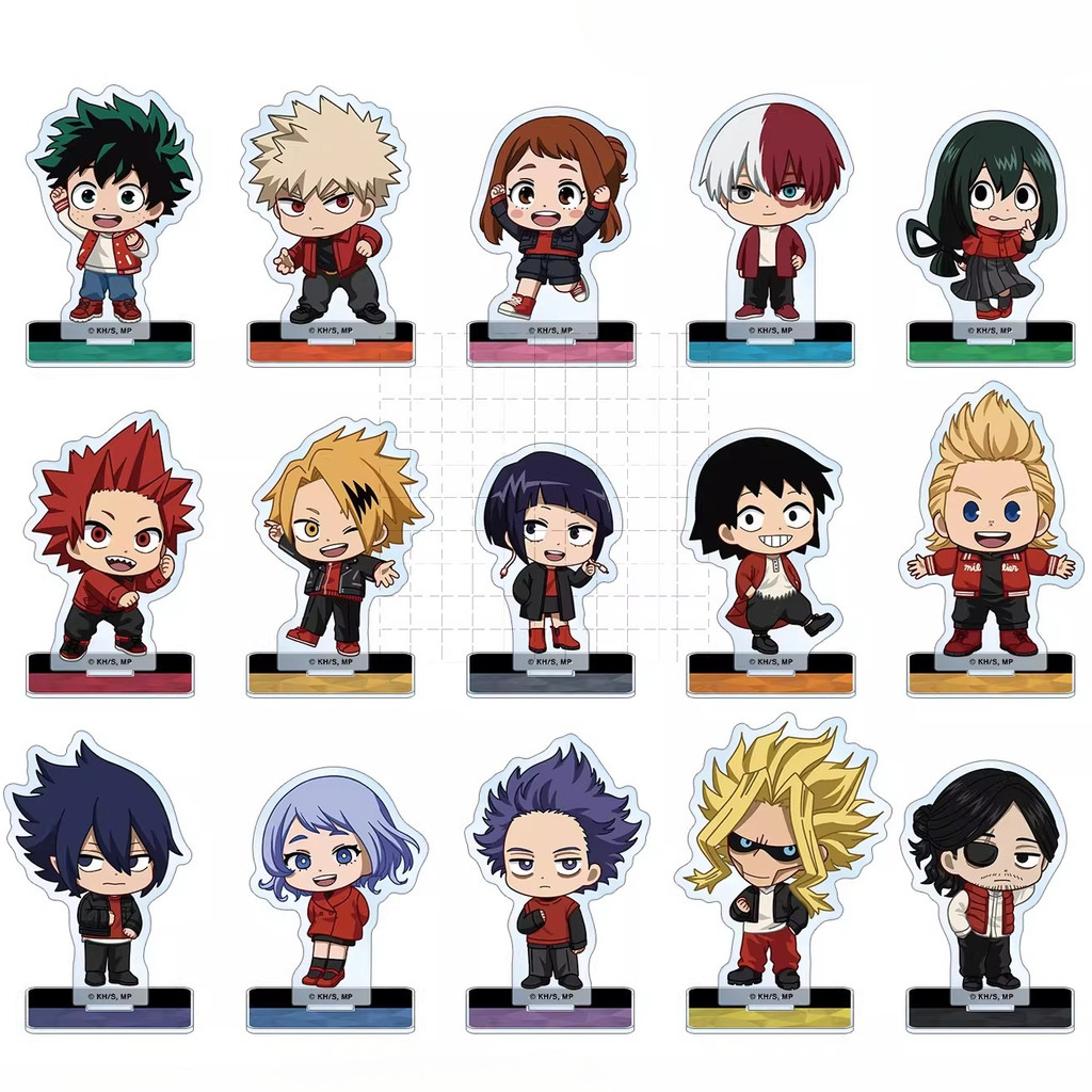 Trò Chơi My Hero Giới Học Thuật Acrylic Đứng Búp Bê Anime Uraraka Ochako Bakugou Katsuki Hình Đồ Chơ