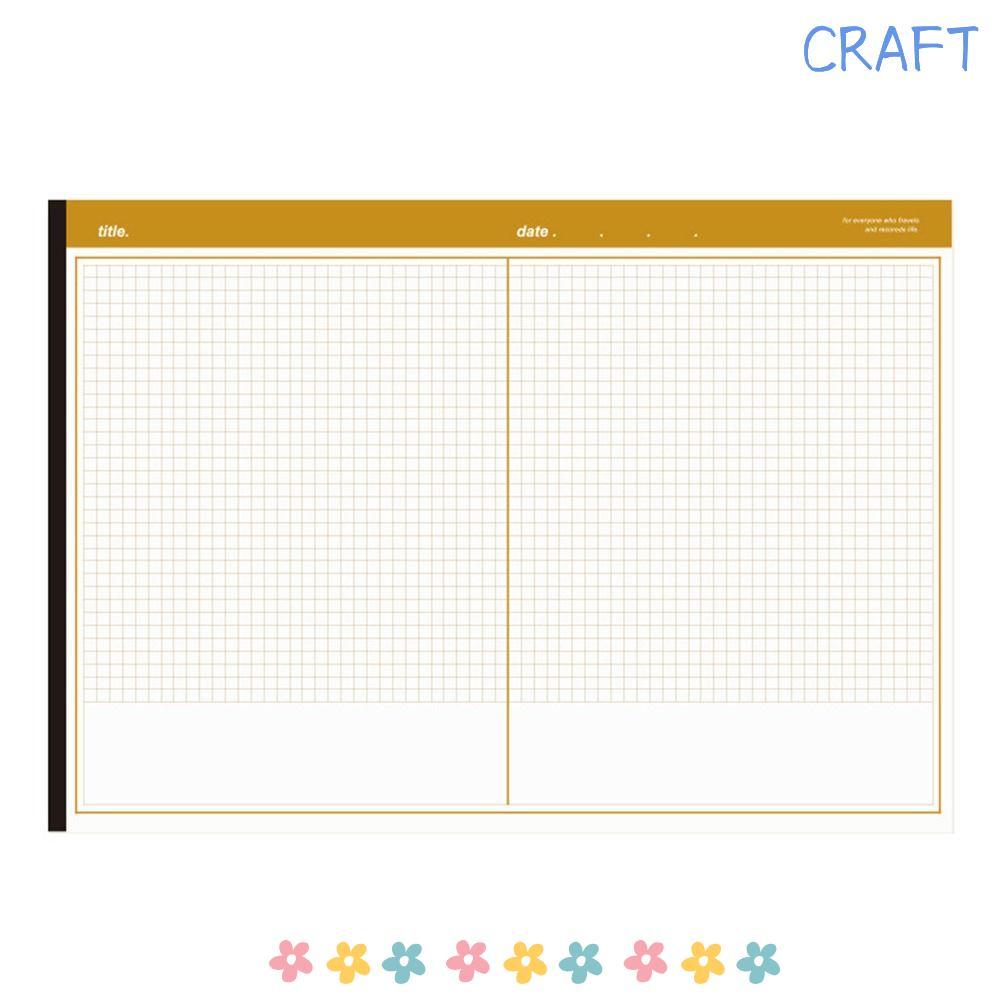 CRAFT 20 tờ / Sổ tay B5, Notepad có thể xé ngang, Giấy bìa B5 Đơn giản Văn phòng trường học