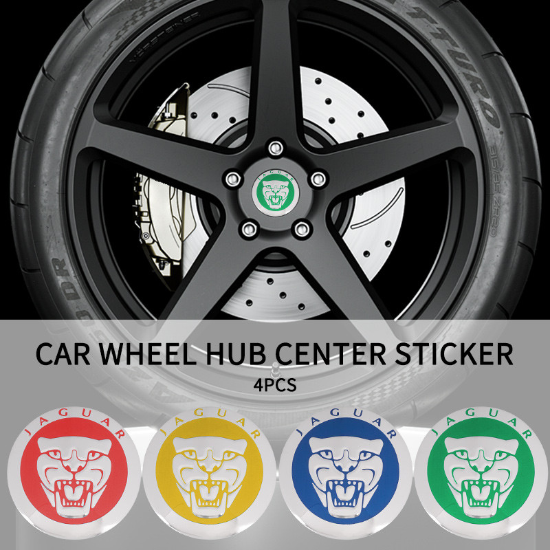 4 Nhôm 56mm R Logo Huy Hiệu Bánh XE Ô Tô Trung Tâm Trung Tâm Mũ Quốc Huy Miếng Dán Cho Jaguar X-Type