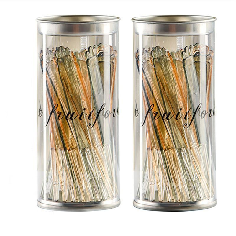 TB Spot Goods#Disposable forks and spoons, plastic fruit forks, dessert spoons, individually package