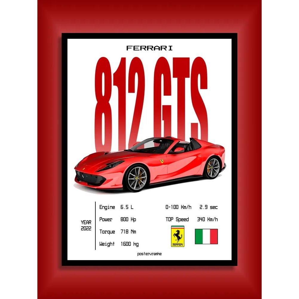Poster ô tô vải 1 mảnh Ferrari 812 GTS