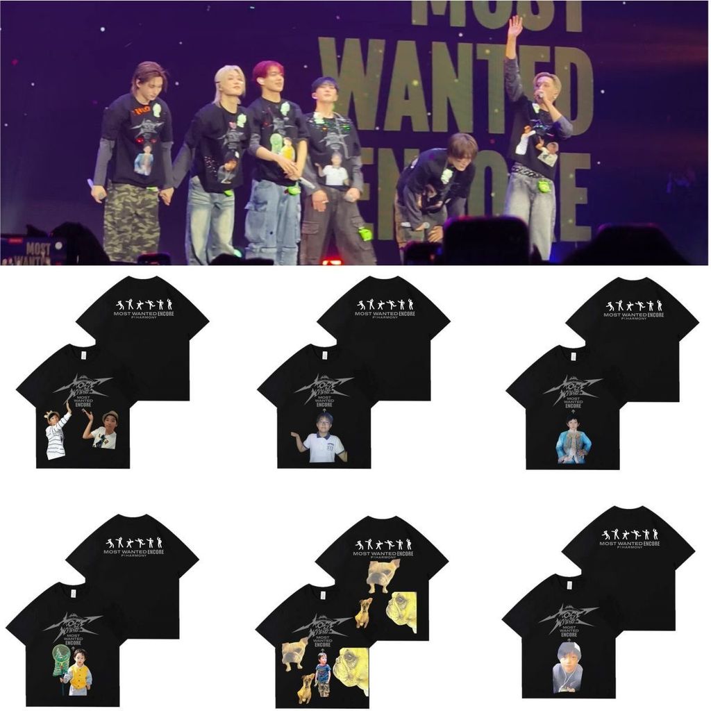 Sản phẩm độc quyền: Áo thun cotton ngắn tay in hình P1Harmony World Tour Concert Seoul, phù hợp thời