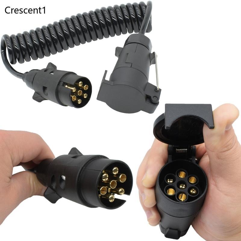 CRE Trailer Light Edge Board Curly Extension Lead Camper 7Pin Plug cho xe tải Caravan