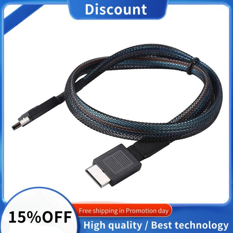 Cáp PCIE4.0 MINI SAS 24Gbps Cáp nối dài dữ liệu Oculink SFF-8611 sang SFF-8611 Đường truyền dữ liệu 