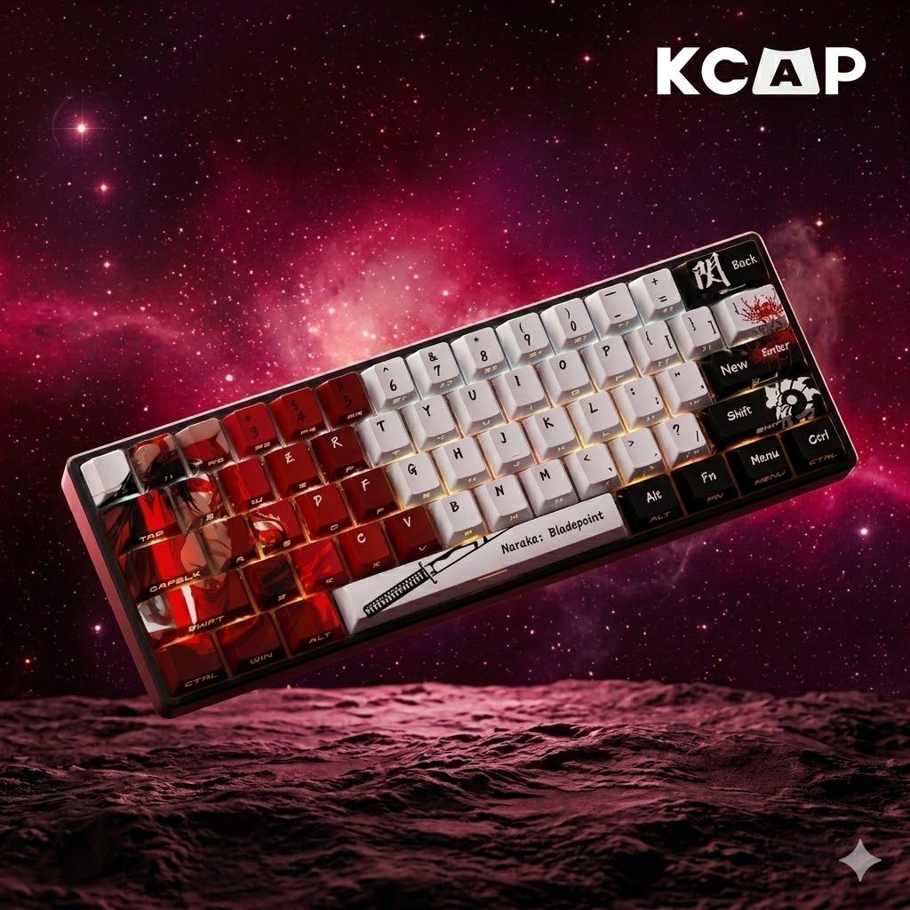 Bộ Keycap Naraka Bladepoint Red Black PBT 129 Phím | KCRAFT - World of keycaps