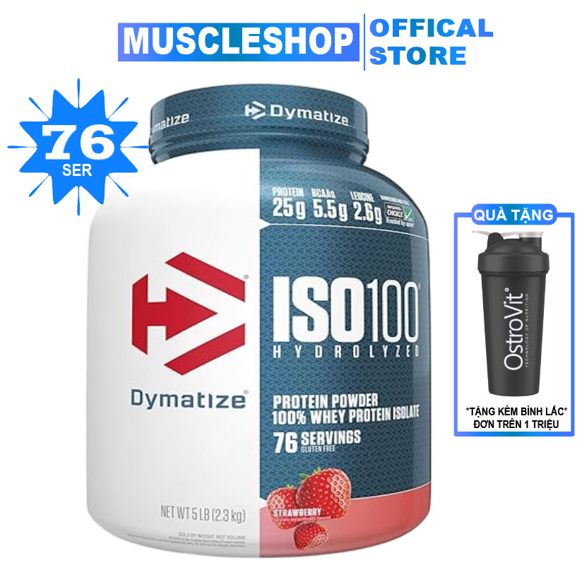 Dymatize ISO100 HYDROLYZED 5LBS (76 Lần Dùng), Bổ Sung Whey 25G Protein Isolate & Hydrolyzed Tăng Cơ