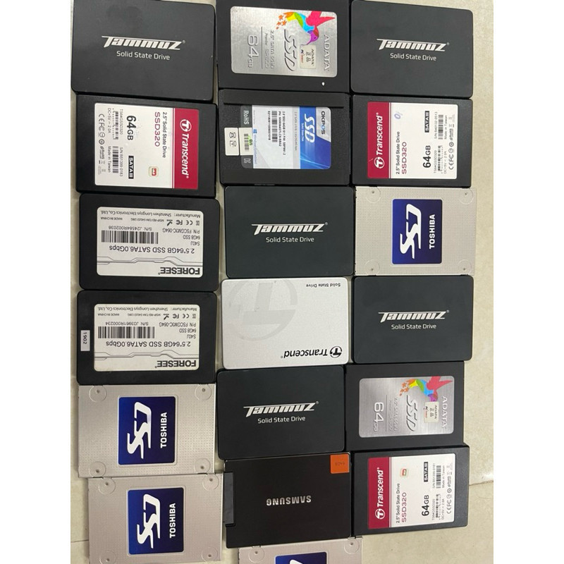 Ổ cứng ssd  samsung adata sandick 60gb-64gb hàng tháo máy( sức khoẻ trên 90%)