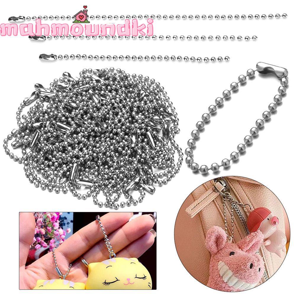 MAHMOUNDKI 50 Chiếc Bạc Bóng Dây Xích Sang Trọng Búp Bê DIY 10cm 12cm 15Cm Móc Khóa Chiều Dài Thẻ