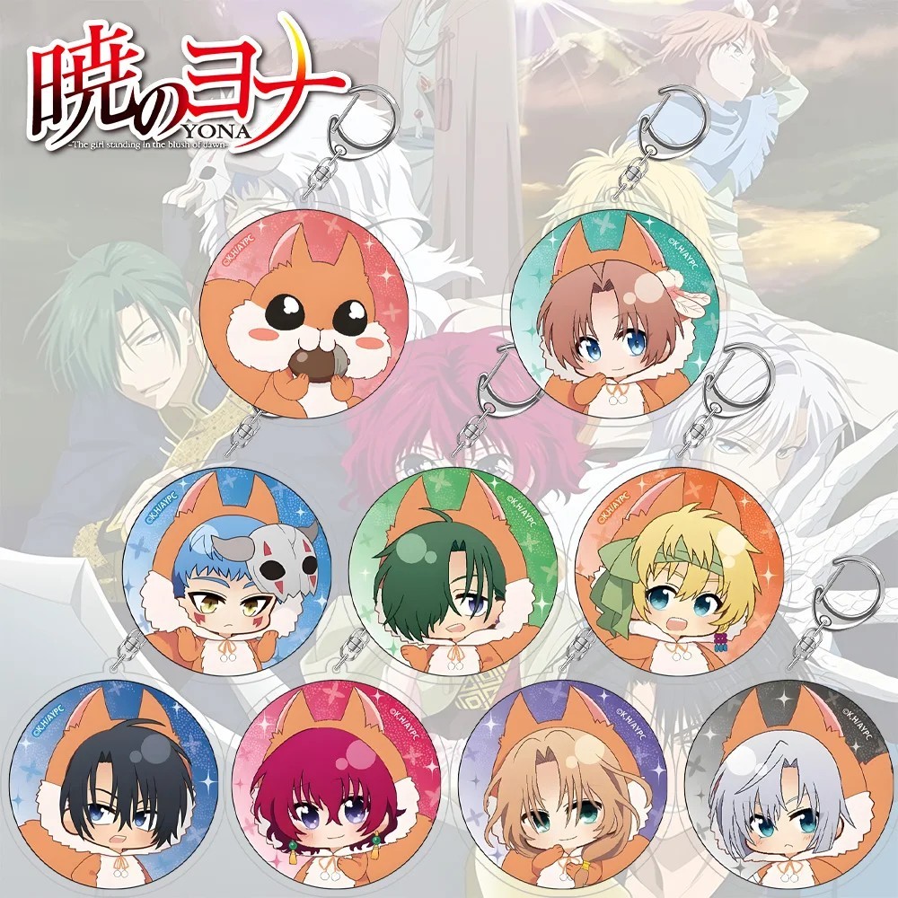 Móc khóa Anime Akatsuki no Yona Bình Minh Của Yona Mica Acrylic in hình chibi Yona Hak Soo-won Kija 