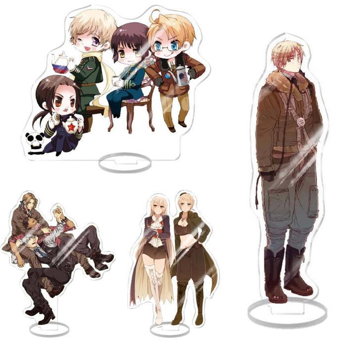 Hot GAME Hetalia Axis Powers Anime Acrylic Stand Doll Italy Germany France China Figure Model Plate 