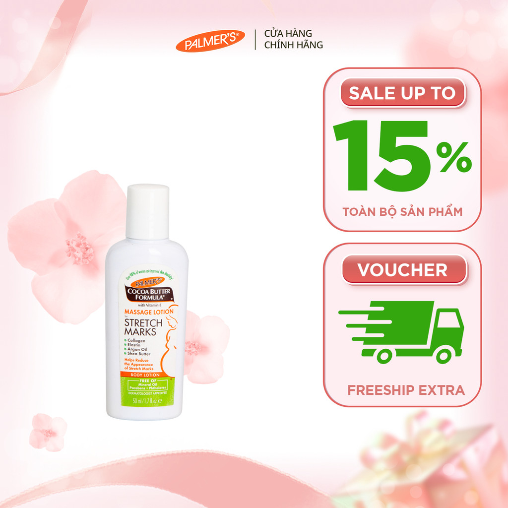 [Chính hãng] (Mini Size) Lotion ngăn ngừa và giảm rạn da khi mang thai Palmer's 50ml