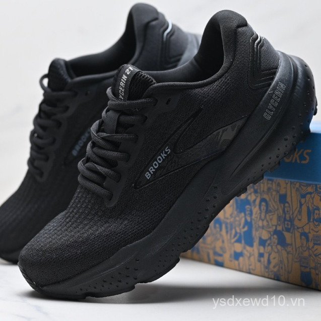 Brooks Adrenaline GTS 21 - Giày chạy bộ đệm khí Nitơ, màu đen