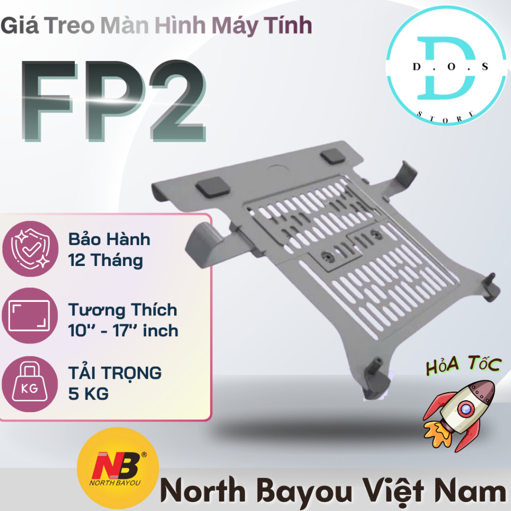 Kẹp Laptop North Bayou FP2 (10-17 inch) - Giá đỡ Laptop gắn tay treo màn hình Arm Monitor cao cấp