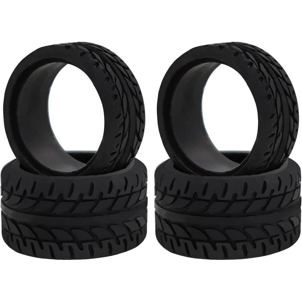 4 Lốp Xe Drift 1 / 28 Rc, [2N + 2W] Lốp Tay Cầm Cao Mô Phỏng Lốp Đua Lốp Cho 1 / 28 Xe Đẩy Muỗi MINI