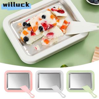Máy làm đá rán WILLUCK, Máy làm sữa chua rán tự làm dành cho trẻ em, Máy làm kem Mini bằng thép không gỉ cầm tay
