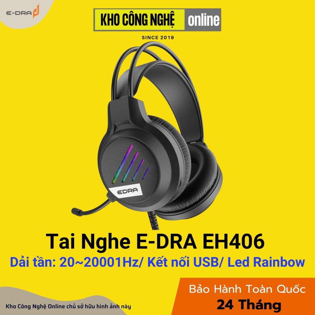 Tai Nghe Gaming EDRA EH406 Led Rainbow (Hàng Chính Hãng)