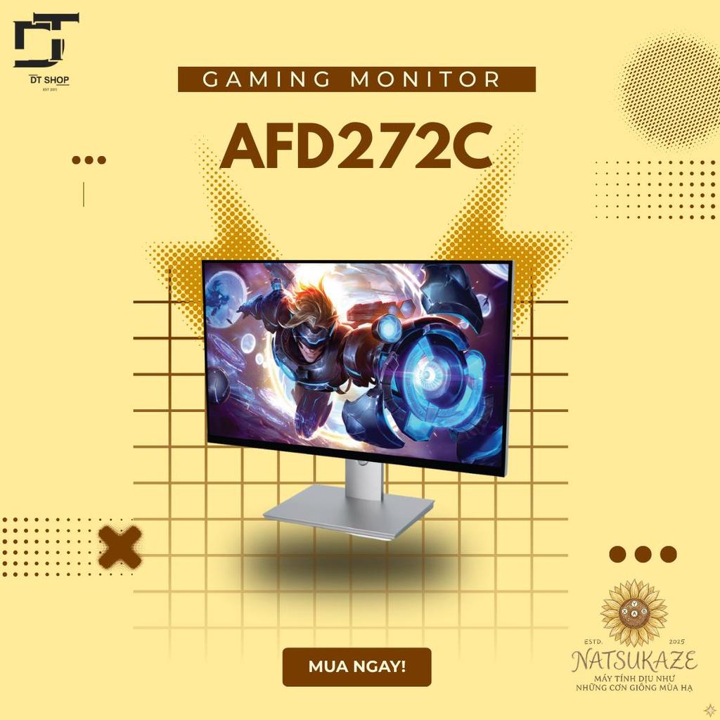 Màn Hình Gaming AFD 272C 27" Fast IPS 2K (2560x1440) - 180Hz, 1ms, HDR10 Rực Rỡ  Natsukaze ProTech