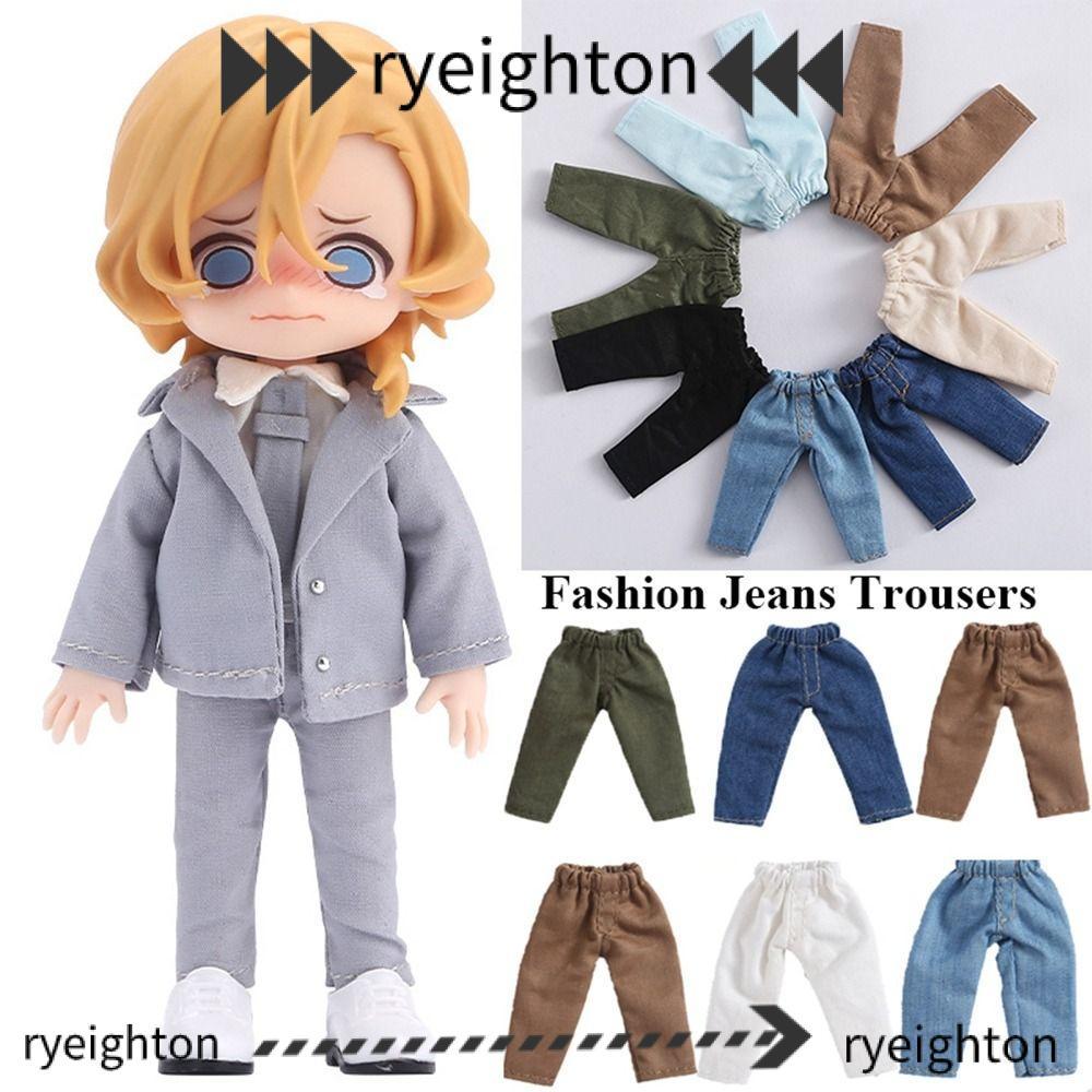 Quần búp bê RYEIGHTON, Quần áo búp bê thời trang dễ thương, Phụ kiện búp bê Mini 8 màu cho 1 / 11 OB