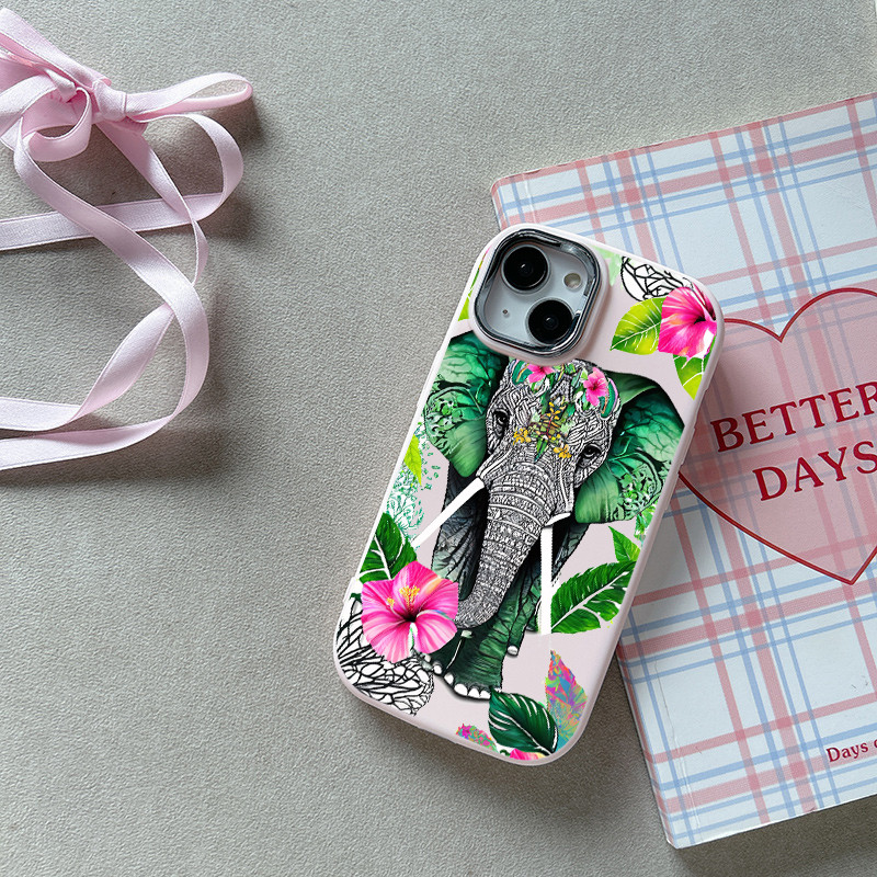 Mô hình con voi, áp dụng cho iPhone 17, 16, 15, 14, 13, 12, 11 Pro Max XXS XR chống rơi vỏ điện thoạ