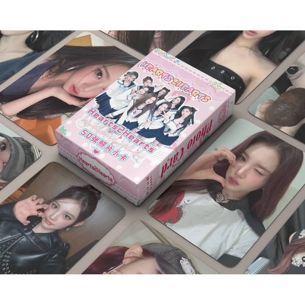 2-50 chiếc H2H Hearts2Hearts FOCUS Lightstick Móc chìa khóa Lomo Cards The Chase Makestar Soundwave 