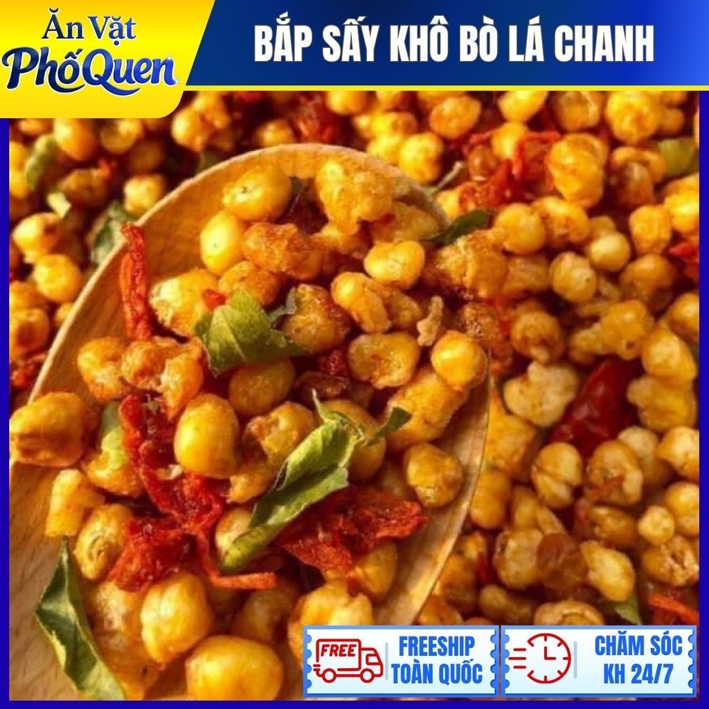 [100G Dùng Thử] Bắp Sấy Khô Bò Lá Chanh Giòn Ngon Khó Cưỡng - Bắp Rang Khô Bò - Bắp Bò Sấy
