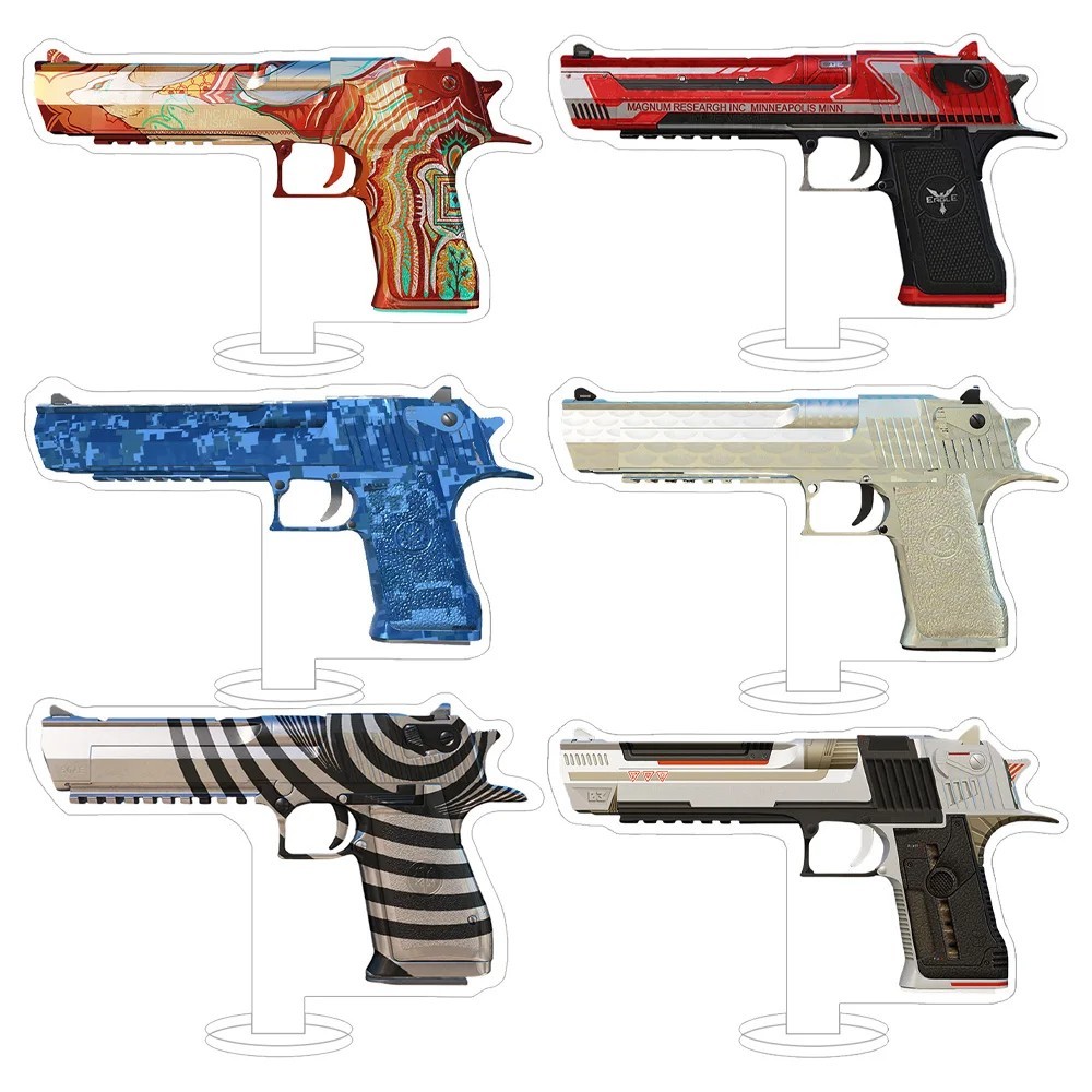 Standee CS2 CSGO Mô Hình Súng Desert Eagle Deagle Skin Kumicho Dragon Naga Pilot Mica Trang Trí Bàn 