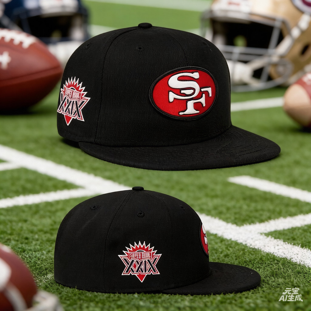 Mũ snapback New Era San Francisco 49ers phiên bản đen kinh điển, có thể điều chỉnh, logo hai mặt