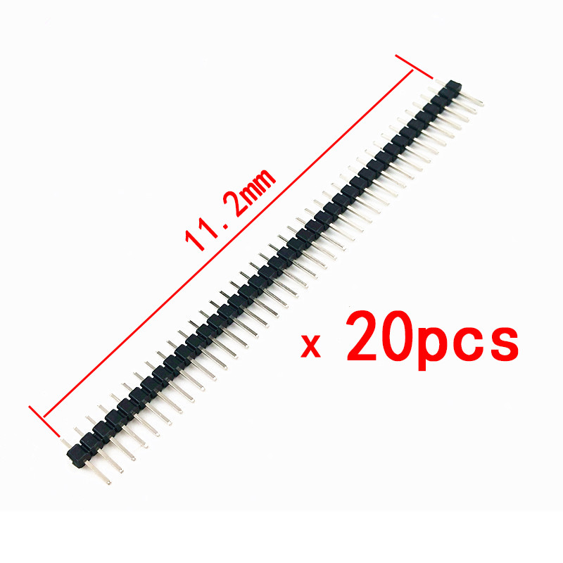 20 Chiếc 40Pin 2.54 Mm Hàng Đơn Thẳng Nam Pin Đầu Nối Dải Cho PBC Ardunio