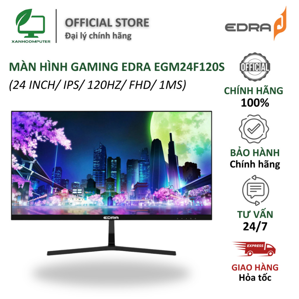 Màn hình gaming EDRA EGM24F120S (IPS/ 120Hz/ FHD/ 1ms) - Hàng chính hãng