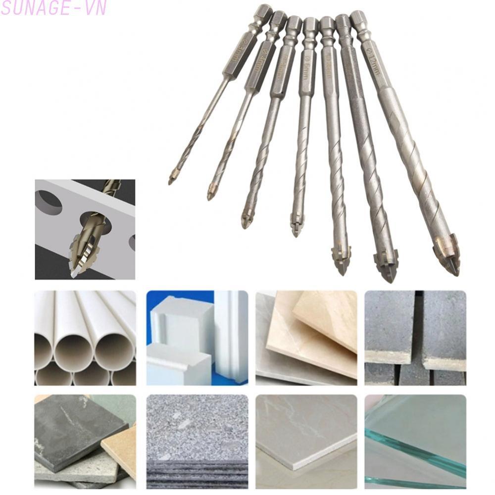 【SUNAGE】Carbide Eccentric Drill Bit Set for Drilling Glass Tiles Cement Granite Concrete【HOT Fashion
