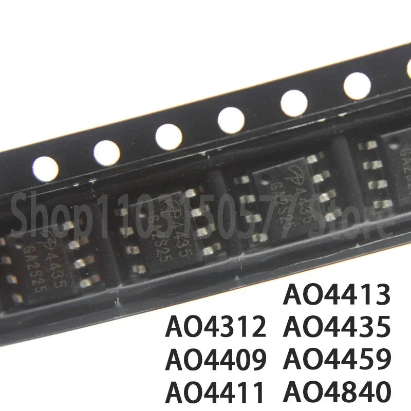 5 CÁI AO4312 AO4409 AO4411 AO4413 AO4435 AO4459 AO4840 SOP8 chip ic