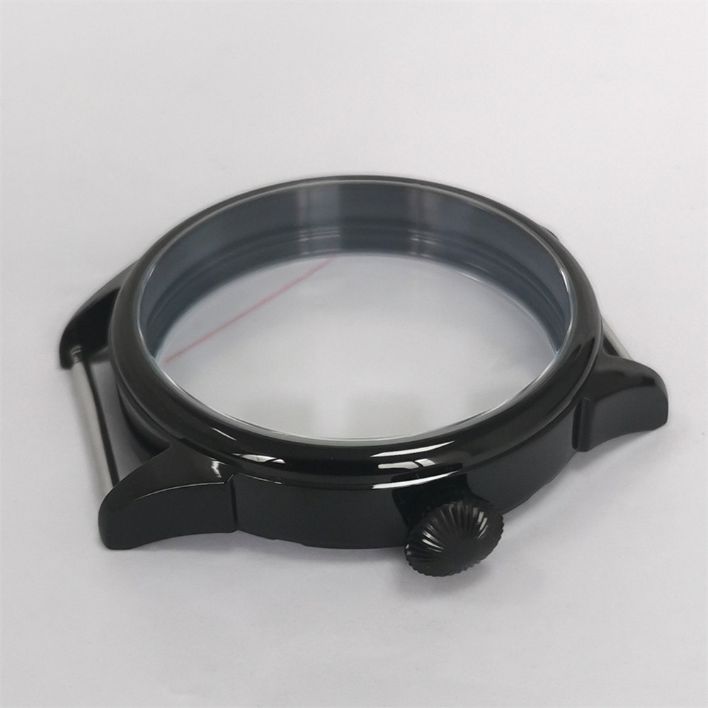 Vỏ đồng hồ 42MM Vỏ pha lê khoáng hình chân ếch cho ETA6497 / 6498 / ST3600