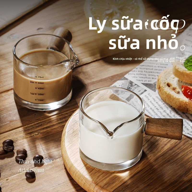 Cốc đo Espresso cầm tay nhỏ thủy tinh