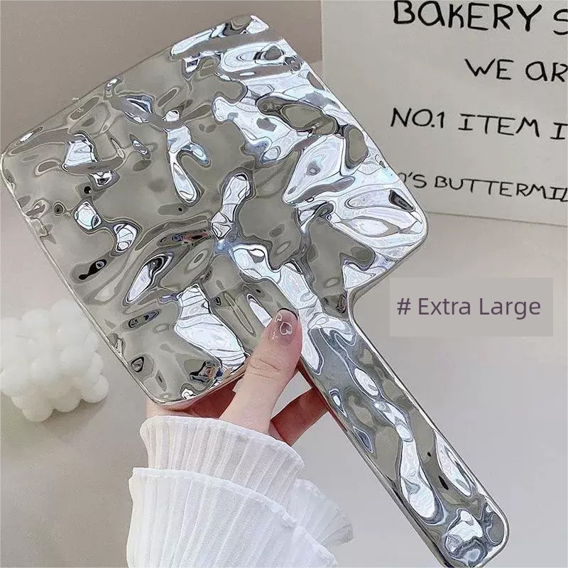 gương mini cầm tay gương mini Gương Cầm Tay Cao Cấp Tinh Tế Kim Loại Tấm Gương Trang Điểm Cầm Tay Di