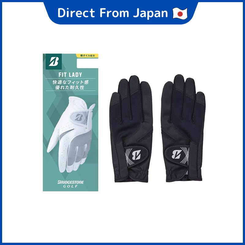 BRIDGESTONE Golf Gloves FIT LADY Black, Size 19cm, Women's, Model GL25L4BK19.