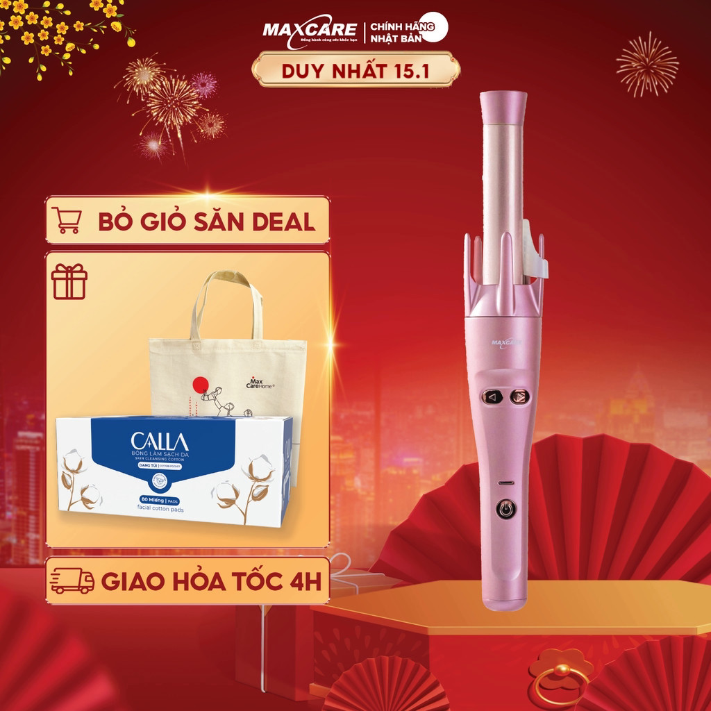 Máy uốn tóc tự xoay INSTAGLAM Hair Curler (nguyên bản máy Halio), uốn tạo kiểu, uốn sóng hàn quốc