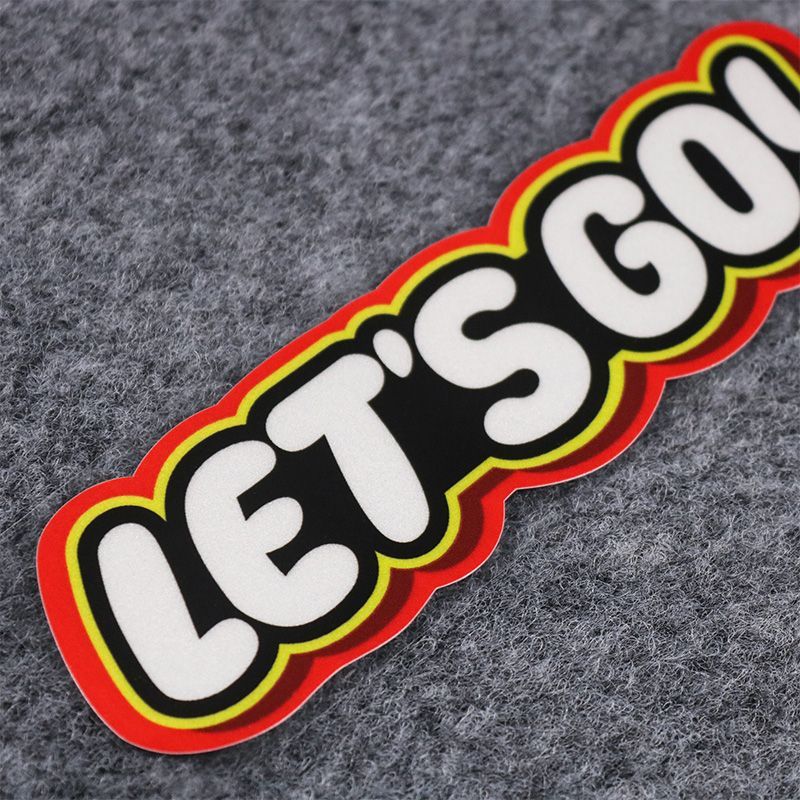 Khối Xây Dựng Đồ Chơi Tiếng Anh Sáng Tạo Xe Dán Let 's Go Điện Xe Máy Mũ Bảo Hiểm Thân Xe Máy Miếng 