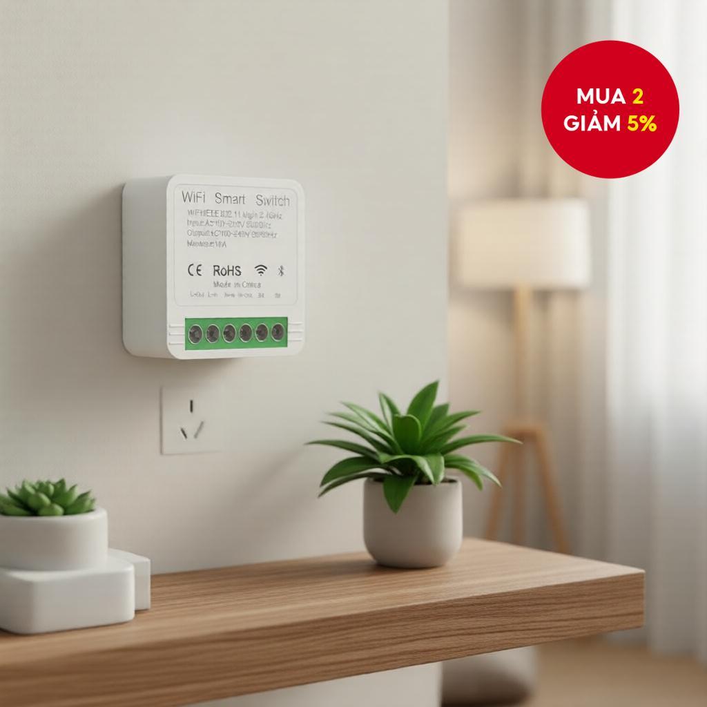 SMATRUL EWeLink 16A MINIR2 Wifi Smart DIY Switch Light 2 Way Circuit Breaker Wireless Remote Voice T