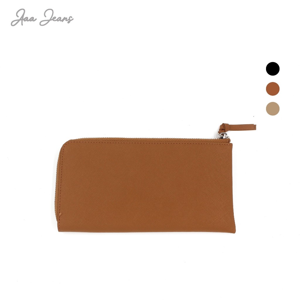 Ví Nữ Dài Khóa Kéo Da Saffiano Aaa Jeans