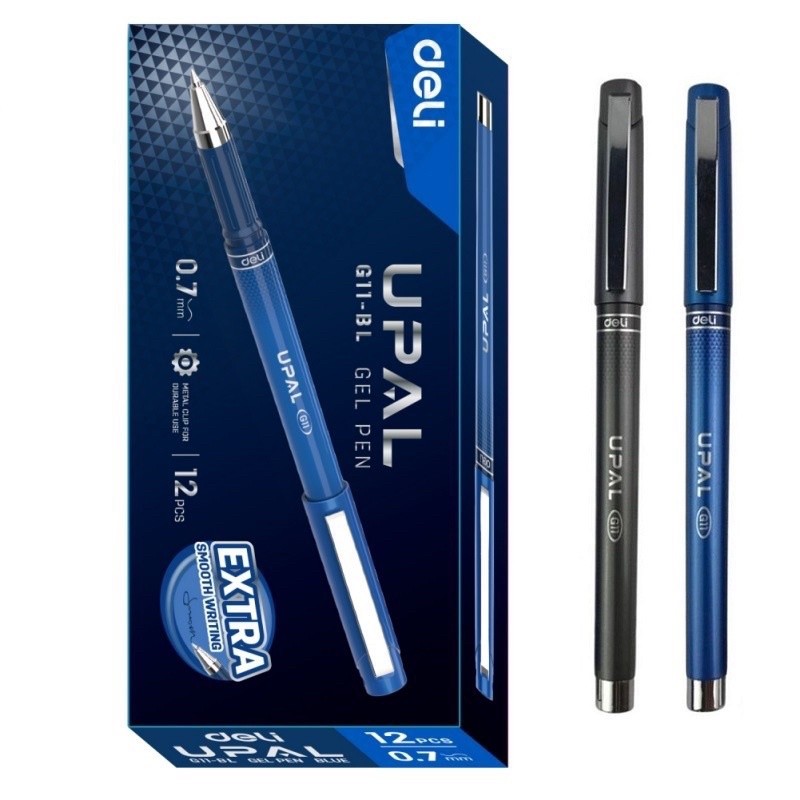 (1 CÂY - G11) Bút Gel Deli Upal G11-BL 0.7mm / Bút ký Deli Upal G11-BL 0.7mm