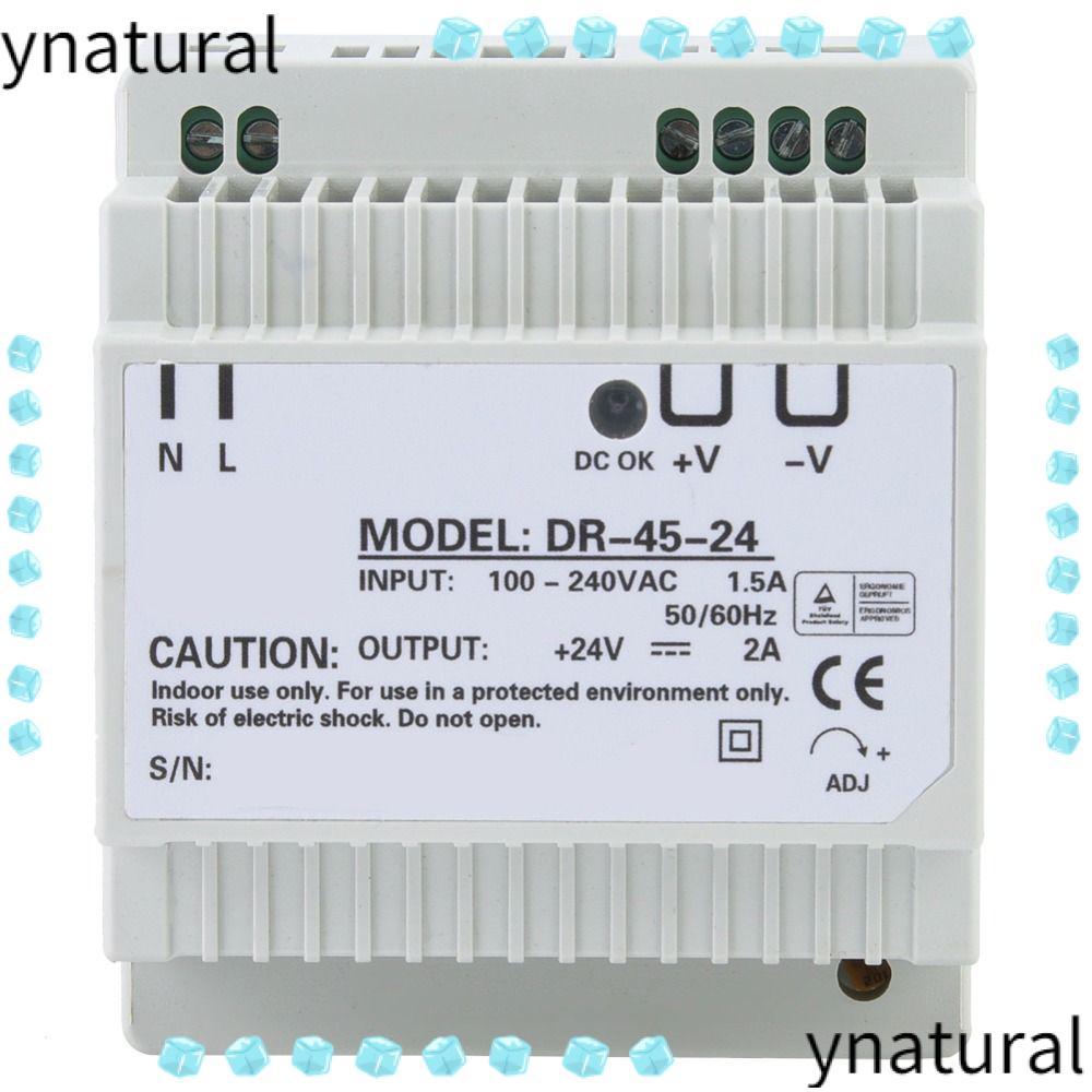 Bộ nguồn chuyển mạch AC / DC YNATURAL, Bộ nguồn Din Rail đầu ra đơn DR-45-24, Thiết bị công nghiệp D