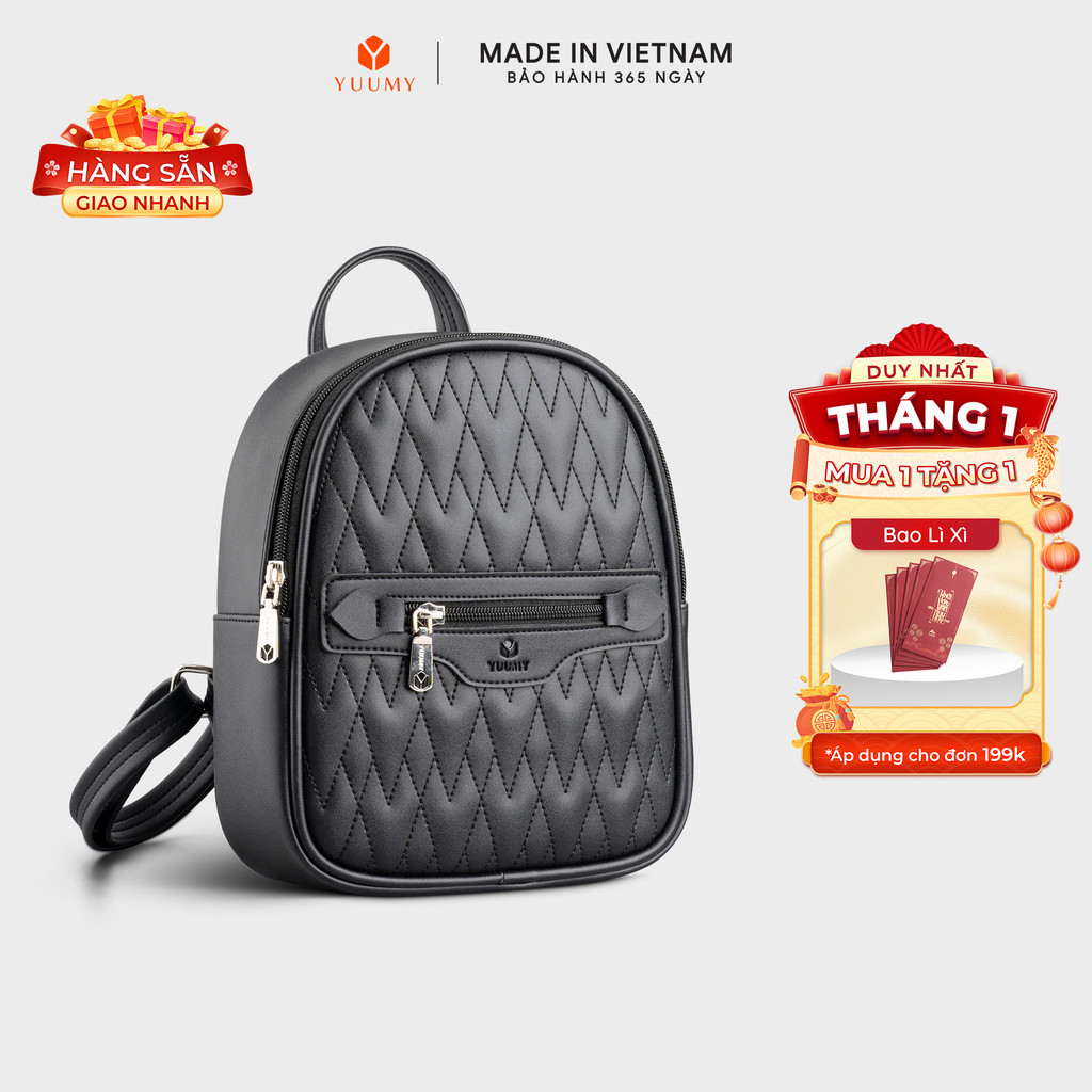 Balo Yuumy (Thời trang nữ thiết kế khóa kéo cách điệu - Balo da Seasand YBA89)